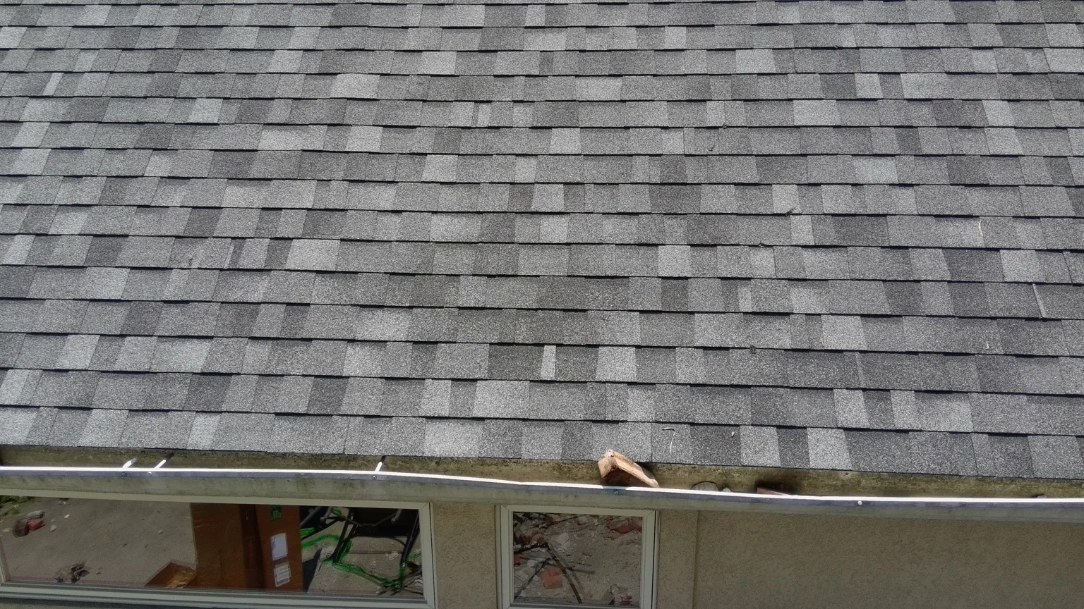 Lightning / storm damage to chimney and roof components found during roof inspection in Dix Hills, NY