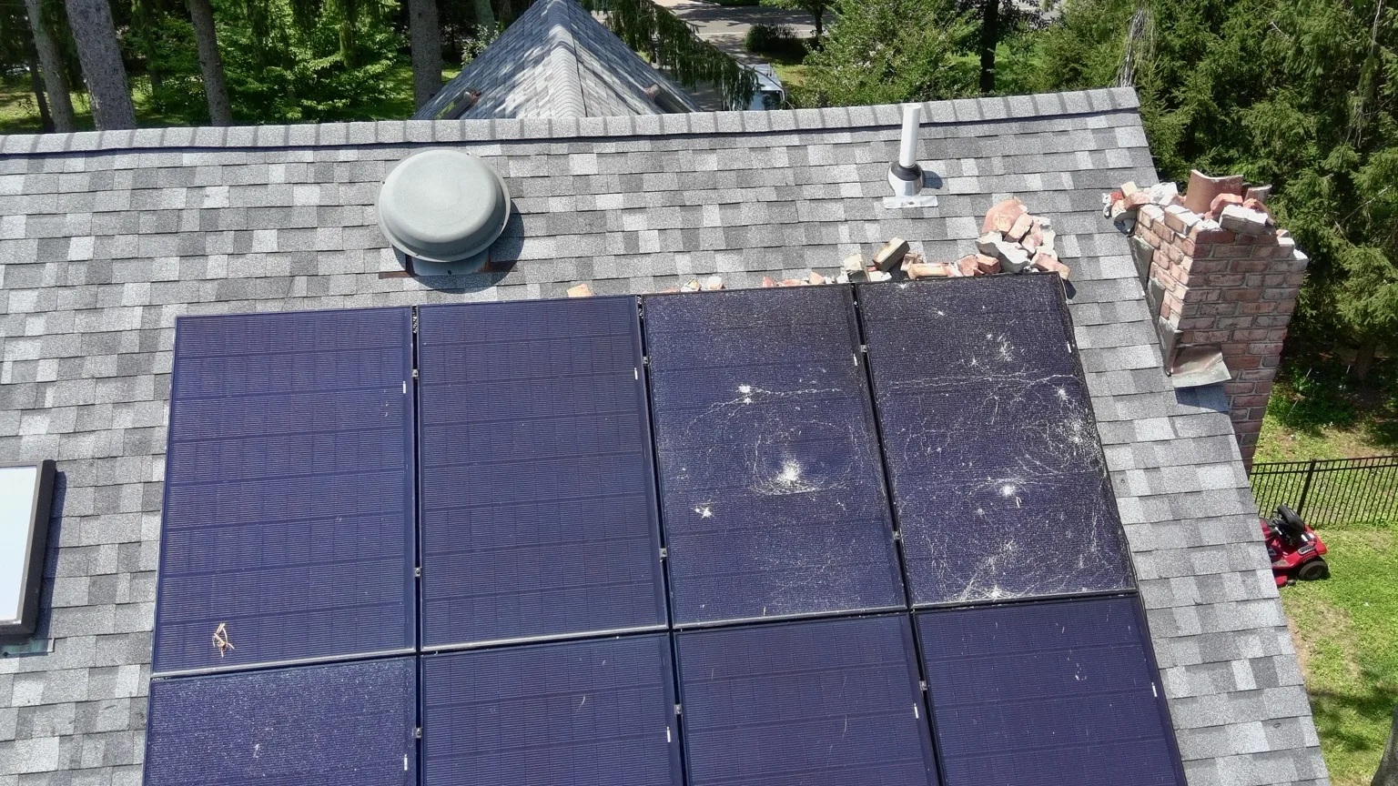 Dix Hills Ny Lightning Chimney Solar Damage in Dix Hills, NY