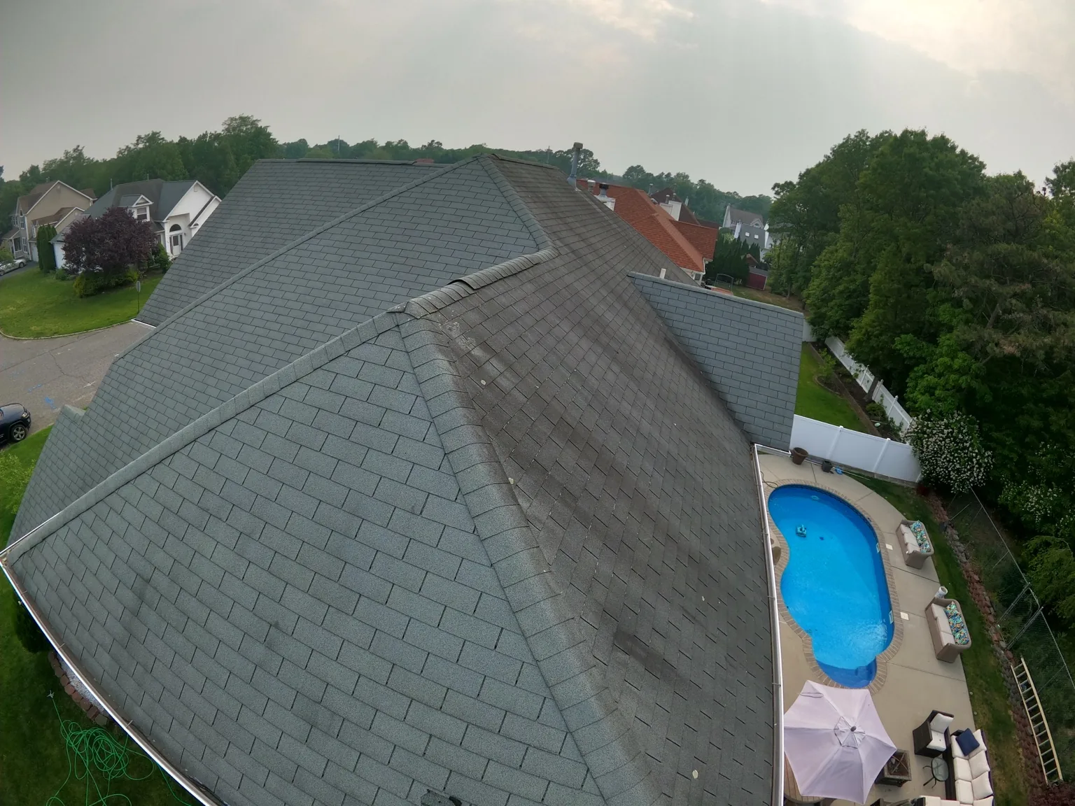 Missing / damaged shingles found during roof inspection in Holtsville, NY
