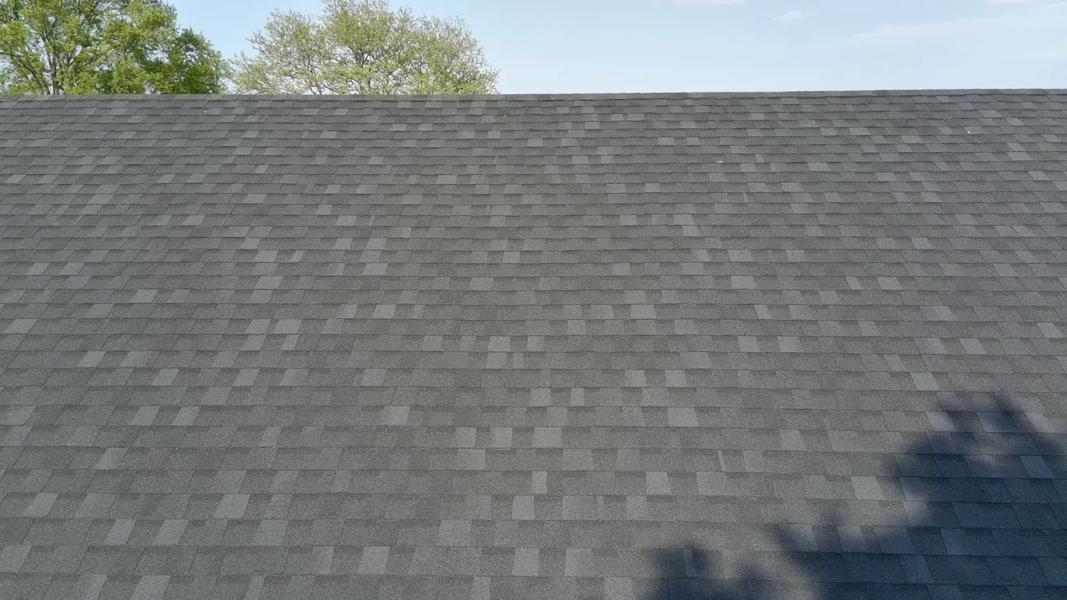 Finished architectural shingle roof
